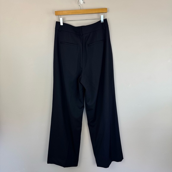 Everlane The Italian Wool Way-High® Drape Pant Navy Blue Size 8 Pleated - Picture 7 of 12